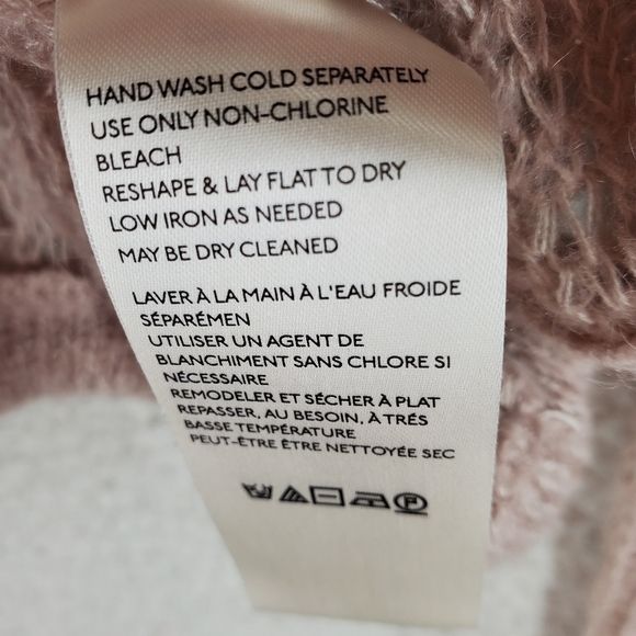 Free People Knit Sweater Top XS Angel Soft Frappucino Latte Mauve Drop Shoulder - Picture 7 of 12